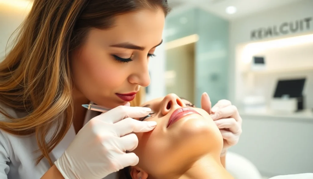 Enhance your lips with lip fillers montreal for a fuller, natural look in a modern clinic setting.