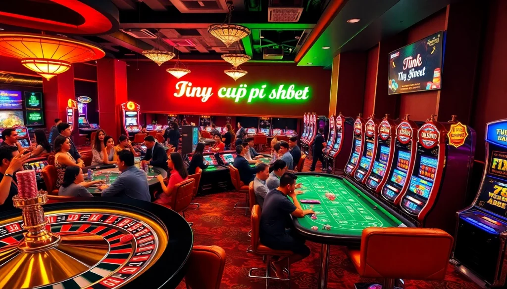 Experience the thrill of casino gaming with the link truy cập shbet bright neon sign and vibrant roulette wheel.