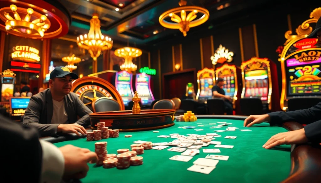 Experience thrilling poker and roulette action at https://hz88.my/, showcasing exciting table games and vibrant casino life.