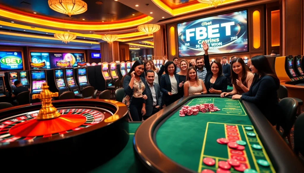 Experience the thrill of F8 BET gaming with vibrant casino tables and exciting slot machines.