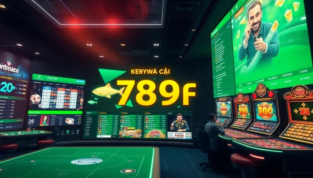 Engaging online gambling interface featuring nhà cái 789f with sports betting and casino games.