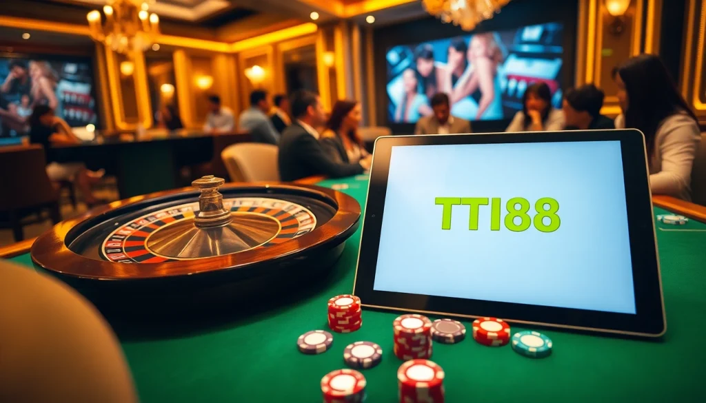 Players enjoying vibrant games at a luxurious casino while exploring https://tt88edu.com/ for the best online betting.